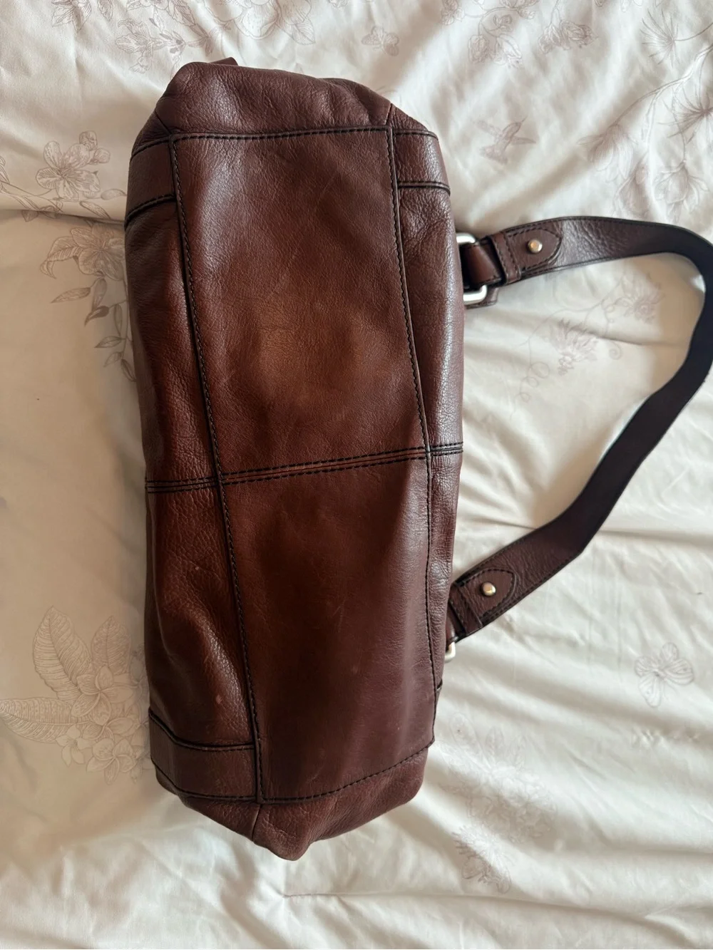 Fossil | Vintage Leather Maddox Satchel Hobo Buckle Handbag